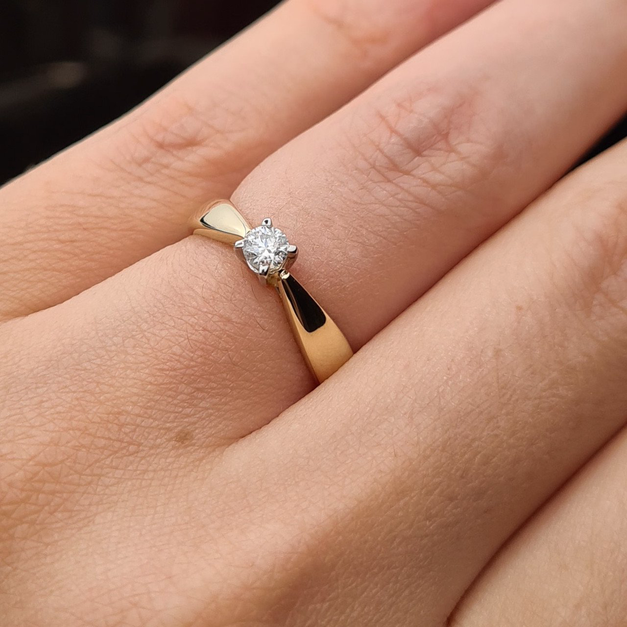 Кольцо Deimantas 84537289 16,5р 3,19гр 0,16ct. купить,NaN