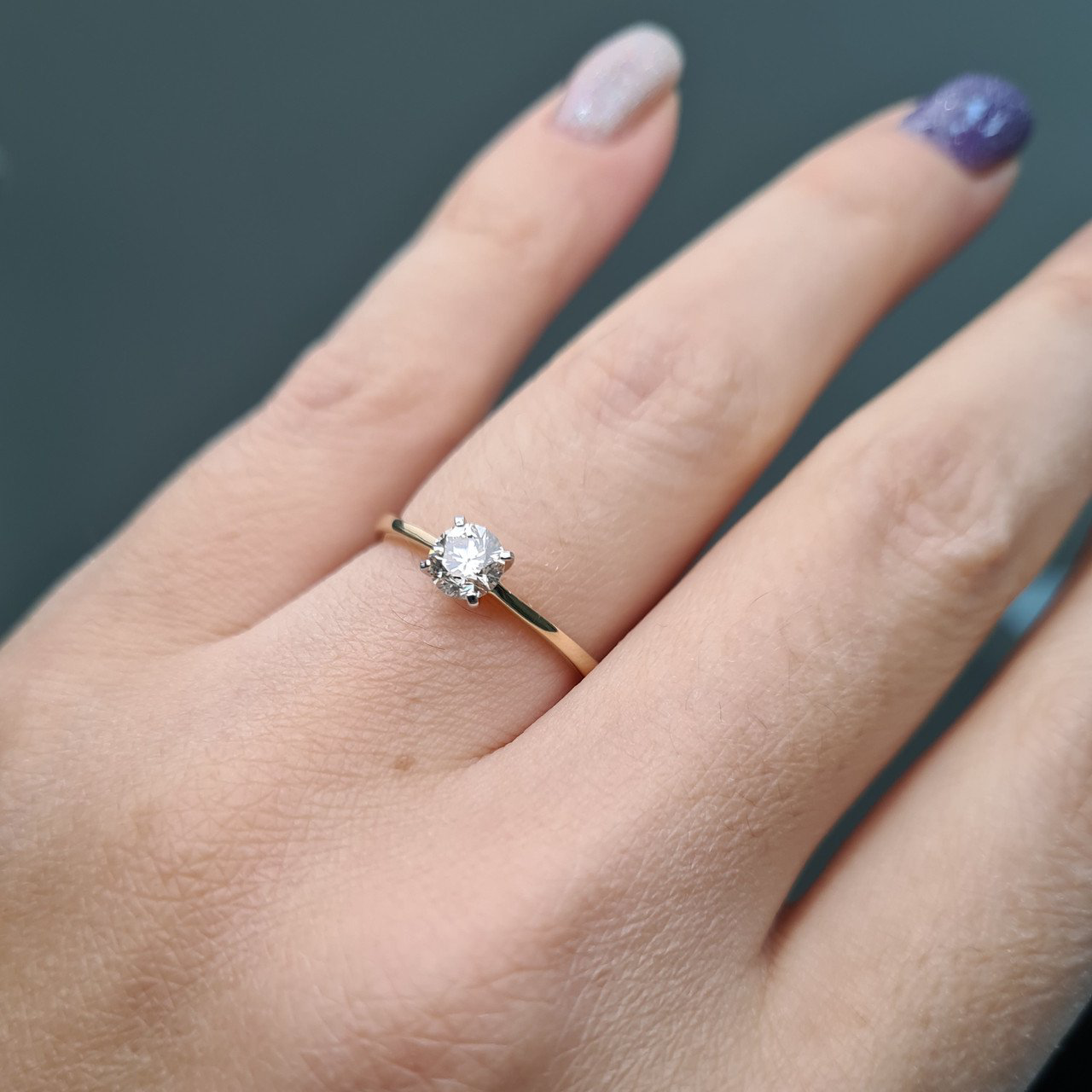 Кольцо Deimantas 94580380 17,5р 1,54гр 0,48ct. купить,NaN