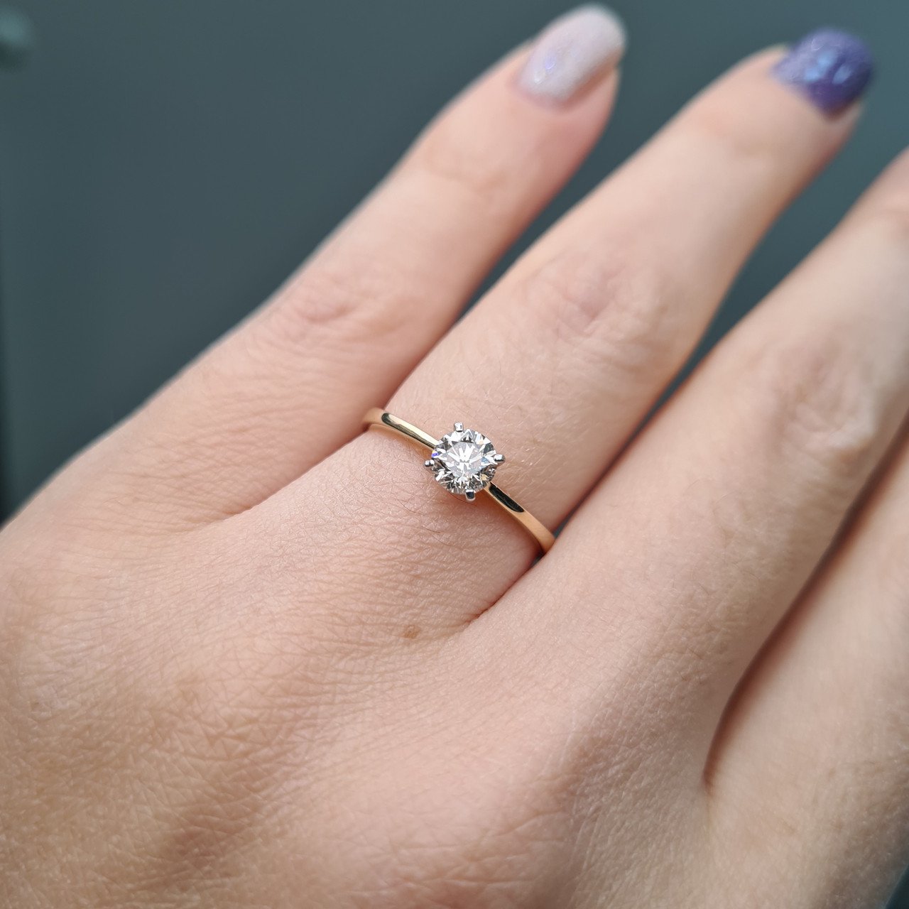 Кольцо Deimantas 94580380 17,5р 1,54гр 0,48ct. купить,NaN