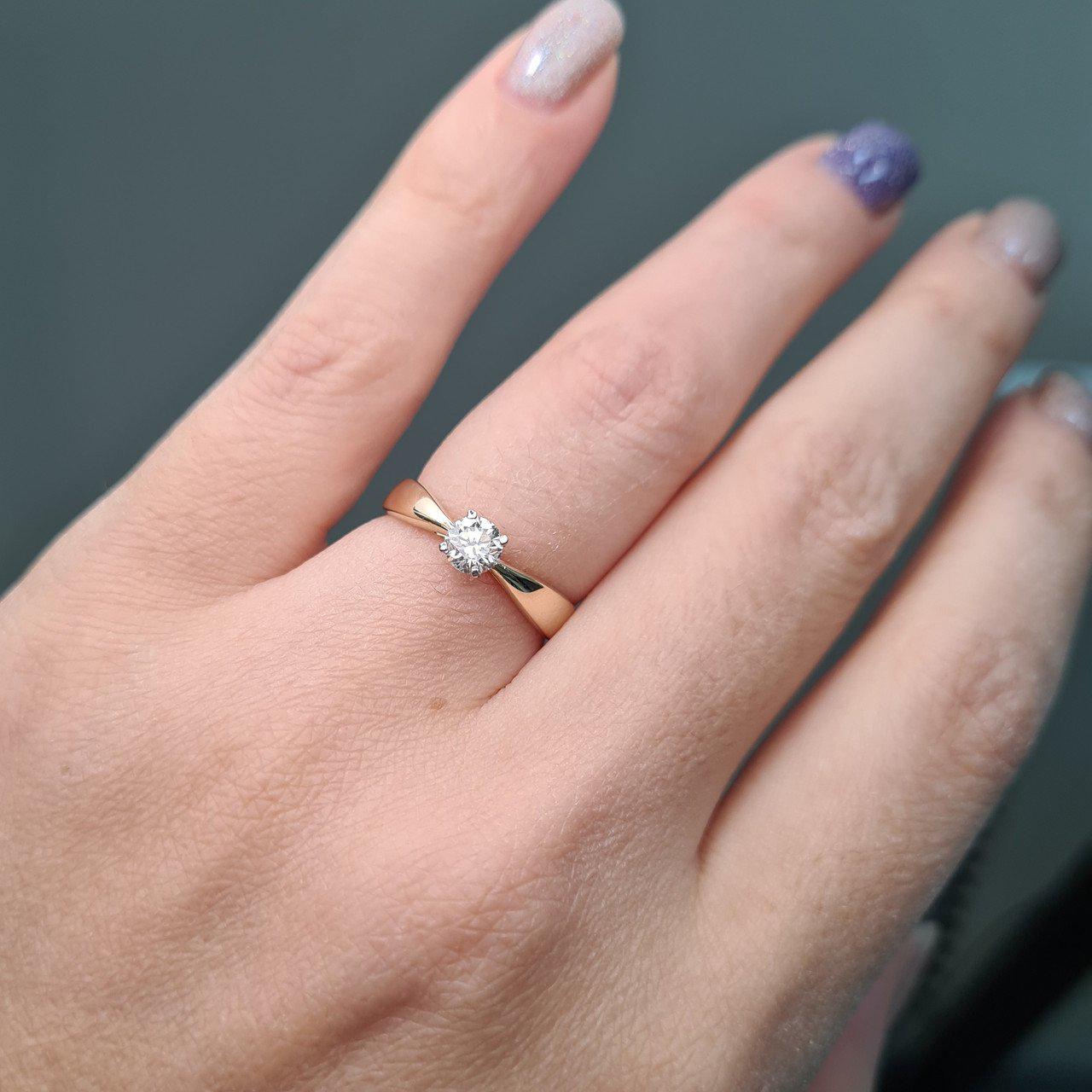 Кольцо Deimantas 94580409 16,5р 2,64гр 0,36ct. купить,NaN