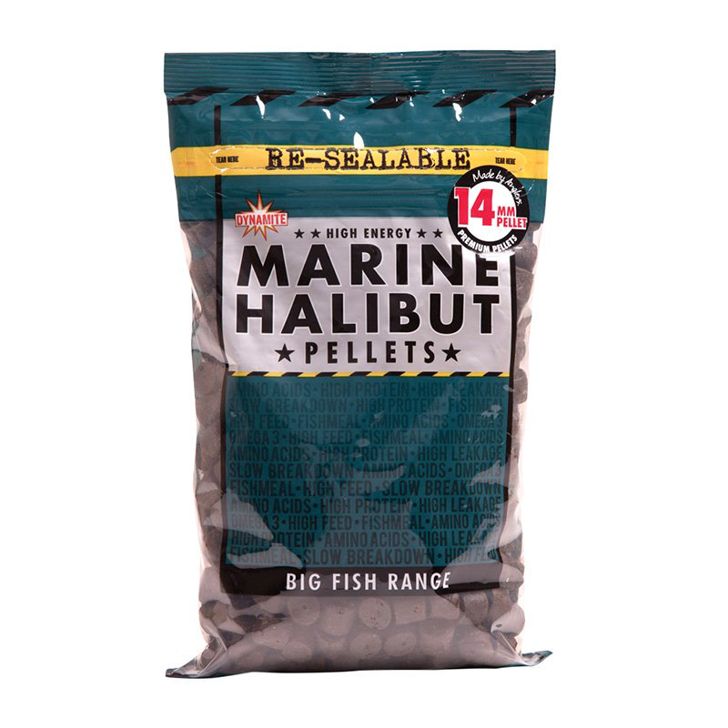 Пеллетс Dynamite Baits Marine Halibut 14мм 900гр купить,NaN