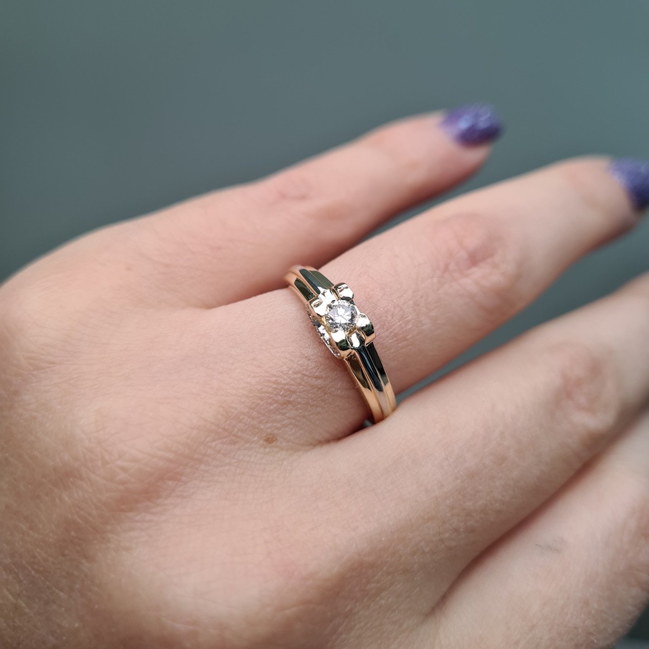 Кольцо Deimantas 95525366 18р 3,38гр 0,22ct. купить,NaN
