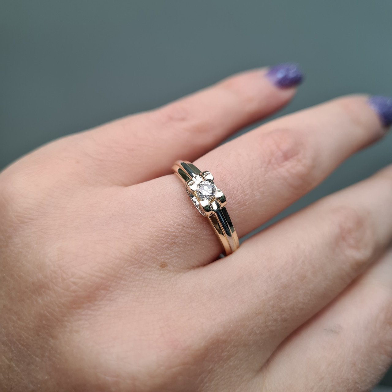 Кольцо Deimantas 95525366 18р 3,38гр 0,22ct. купить,NaN