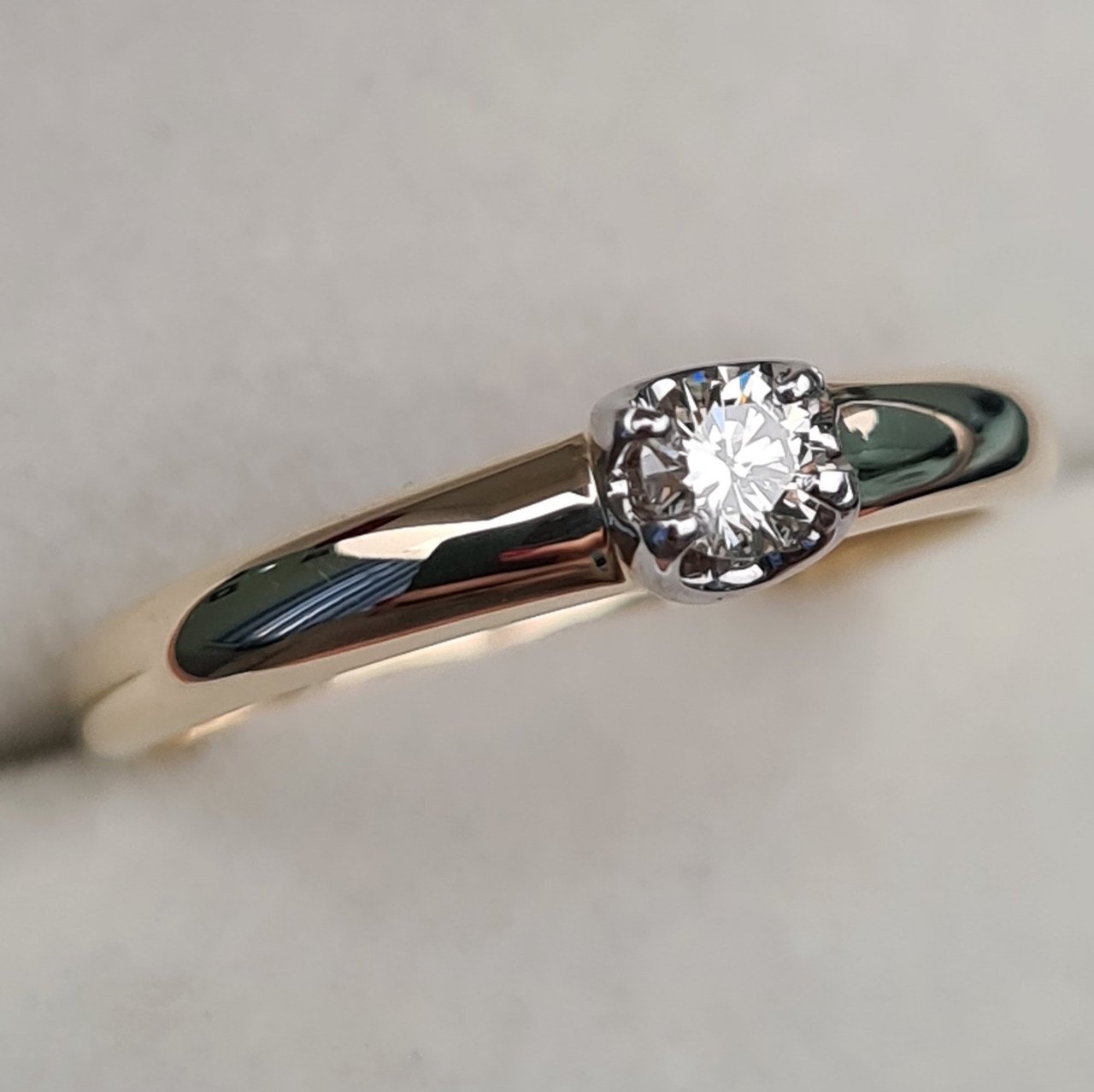Кольцо Deimantas 97349032 16,5р 1,65гр 0,14ct. купить,NaN