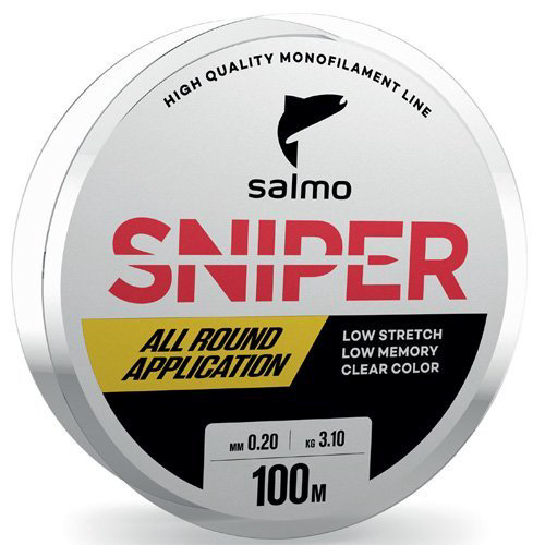 Рыболовная леска Salmo Sniper Clear 0,25 мм 100 м прозрачная купить,NaN