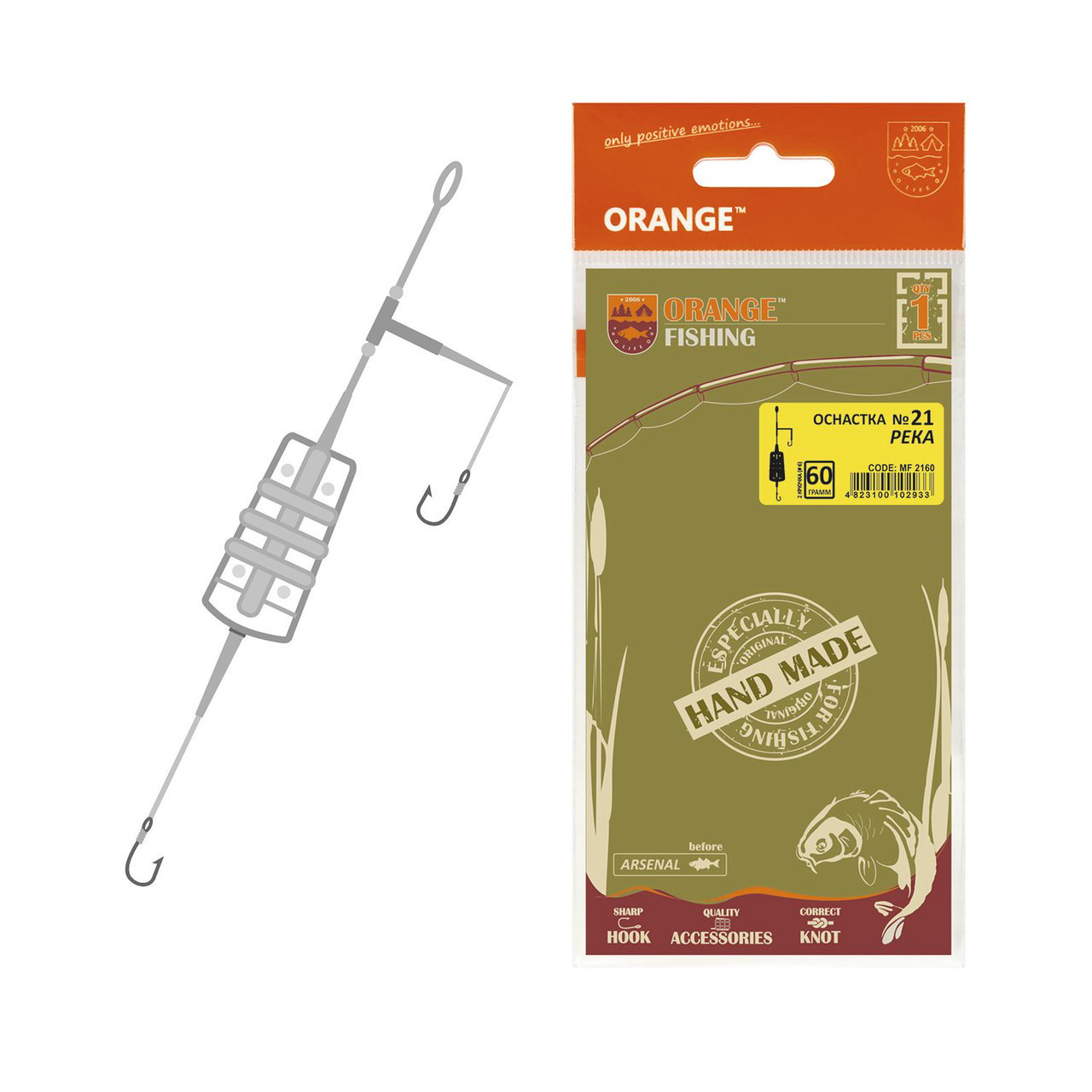 Оснастка карповая Orange #21 River Feeder Leadcore 60 гр купить,NaN