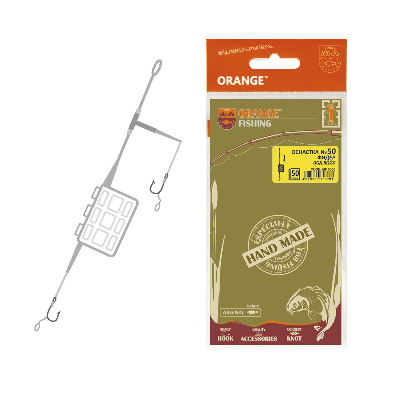 Оснастка карповая Orange #50 2 in 1 Cage Feeder Leadcore 40 гр купить,NaN