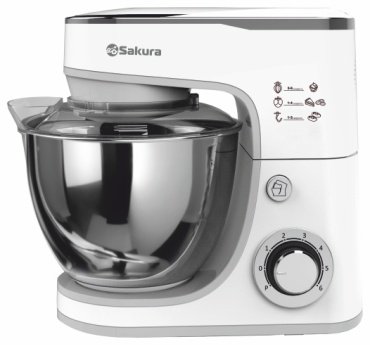Миксер SAKURA SA-6332W белый, стальной