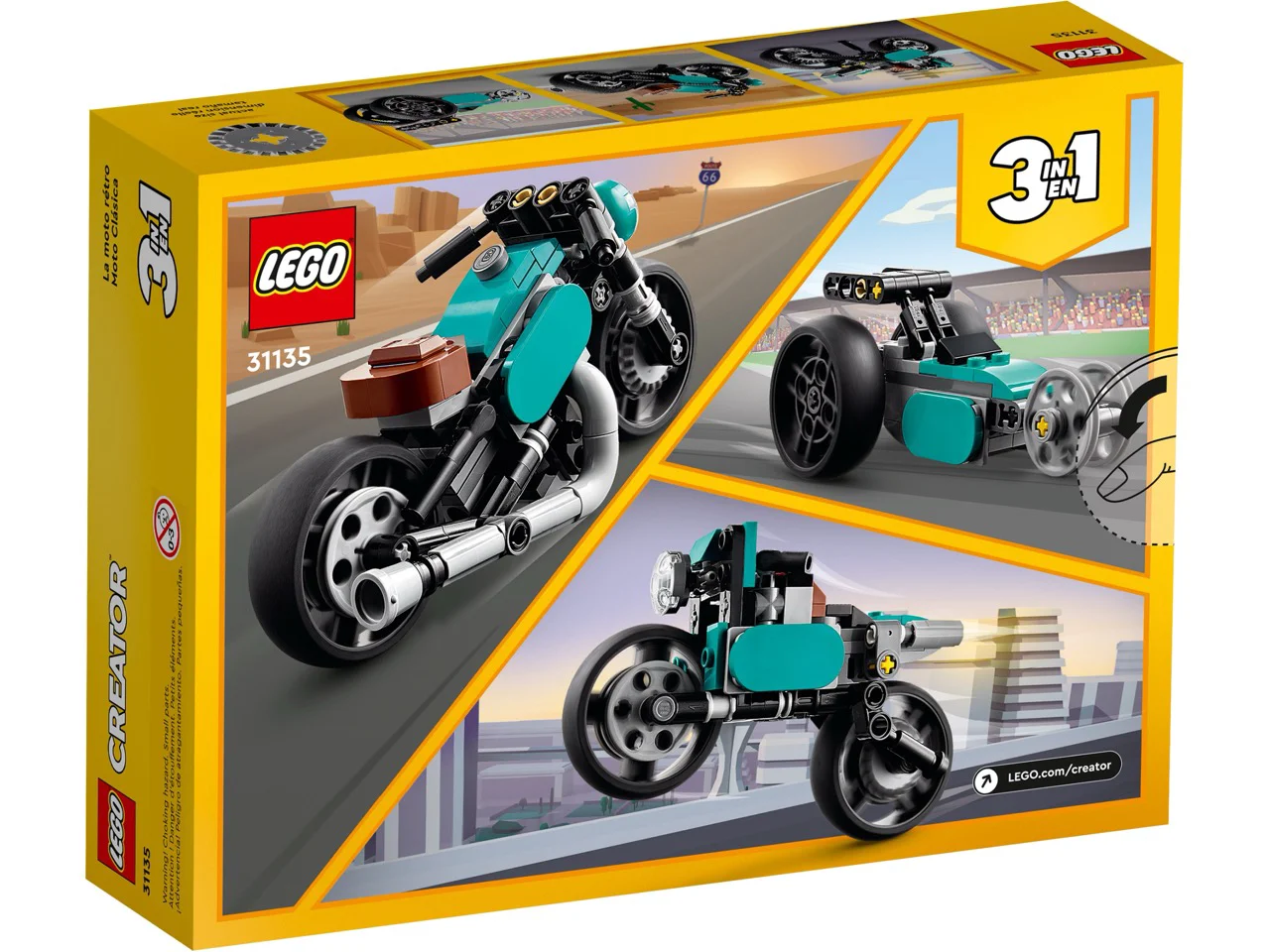 Конструктор Lego 31135 Криэйтор Винтажный мотоцикл 128 деталей купить,0