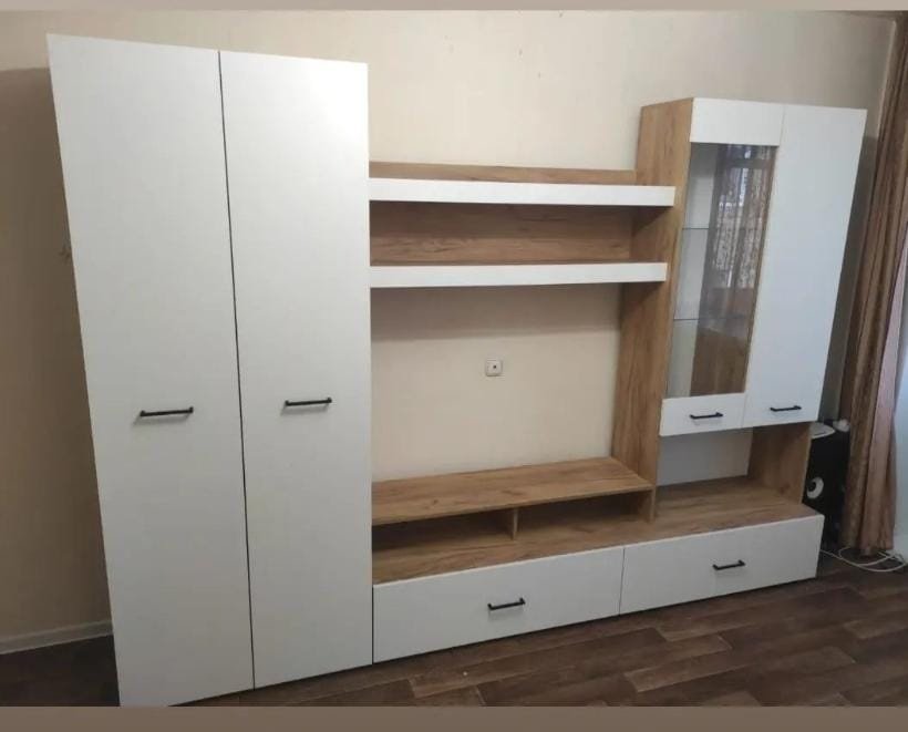 Стенка DOMA NEN-2.8M 515616 280х200х46.6 см, белый, светло-коричневый купить,NaN