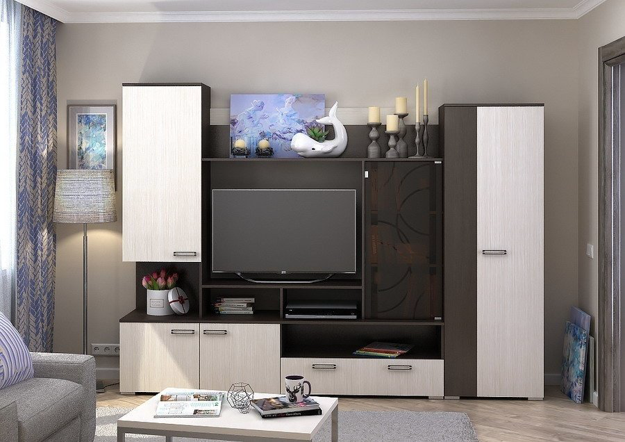Стенка DOMA 9461616262 260х194.2х41.4 см, коричневый, бежевый купить,NaN