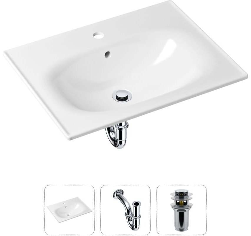 Раковина Lavinia Boho Bathroom Sink 21520433 врезная прямоугольная 46, фарфор
