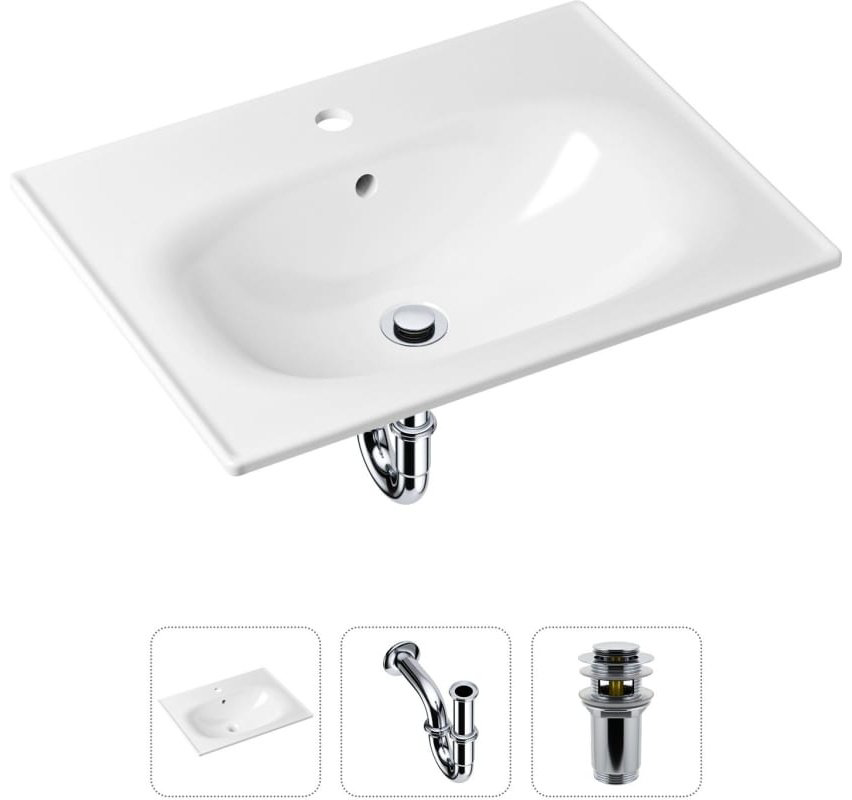 Раковина Lavinia Boho Bathroom Sink 21520433 врезная прямоугольная 46, фарфор
