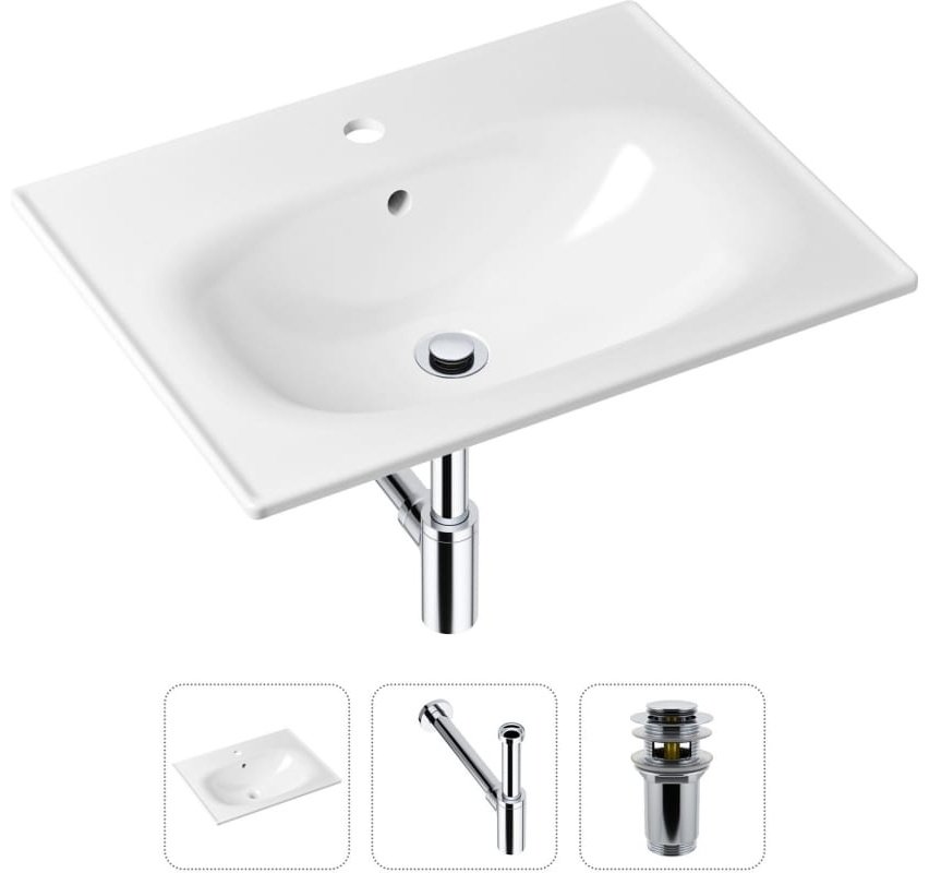Раковина Lavinia Boho Bathroom Sink 21520437 врезная прямоугольная 46, фарфор