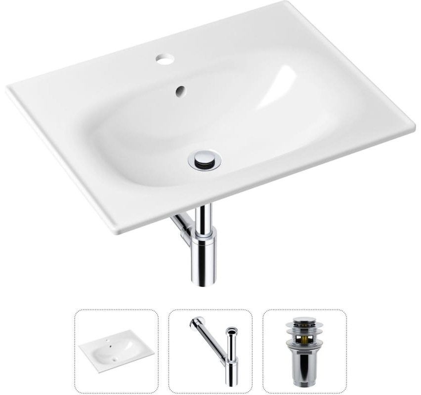 Раковина Lavinia Boho Bathroom Sink 21520437 врезная прямоугольная 46, фарфор