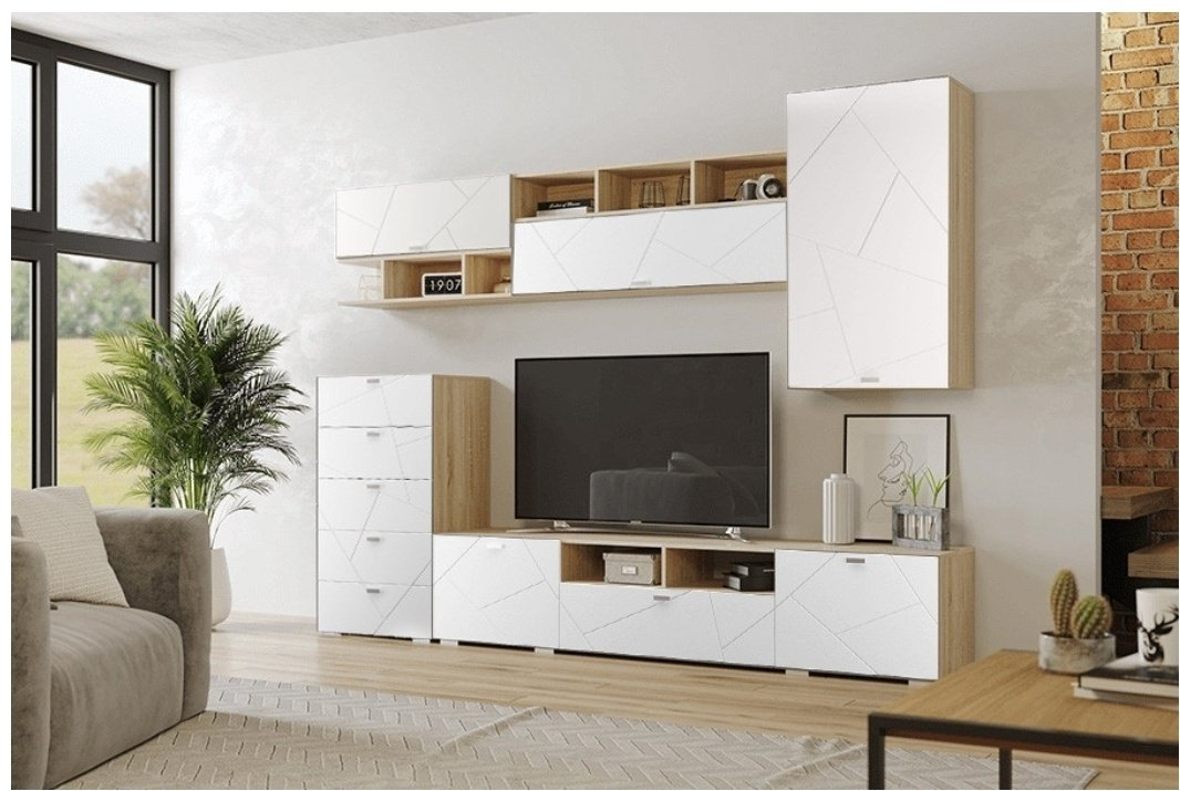 Комплект для гостиной DOMA SKYLINE 1585156 белый, коричневый купить,NaN