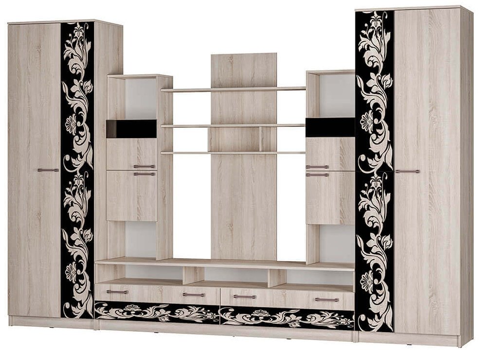 Стенка DOMA BAGARA 3.3M 84965132 330х220х50 см, коричневый, бежевый купить,NaN