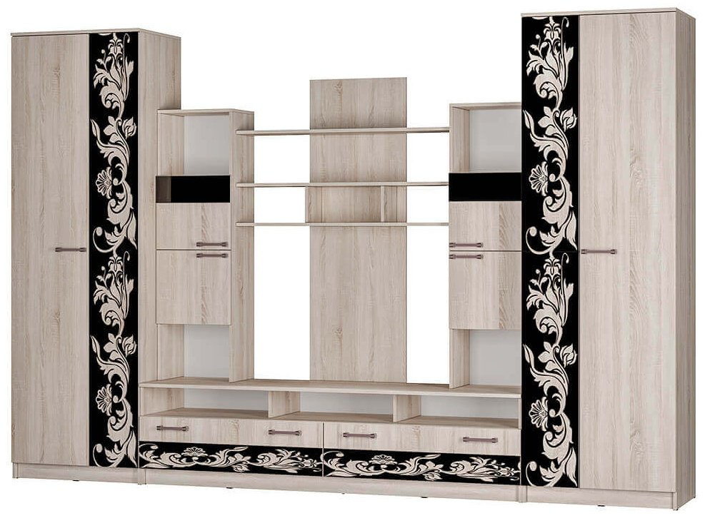Стенка DOMA BAGARA 3.3M 84965132 330х220х50 см, коричневый, бежевый купить,NaN