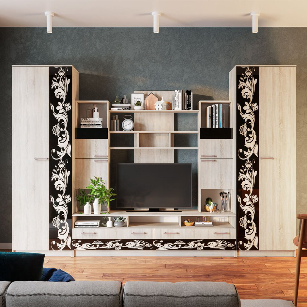 Стенка DOMA BAGARA 3.3M 84965132 330х220х50 см, коричневый, бежевый купить,NaN