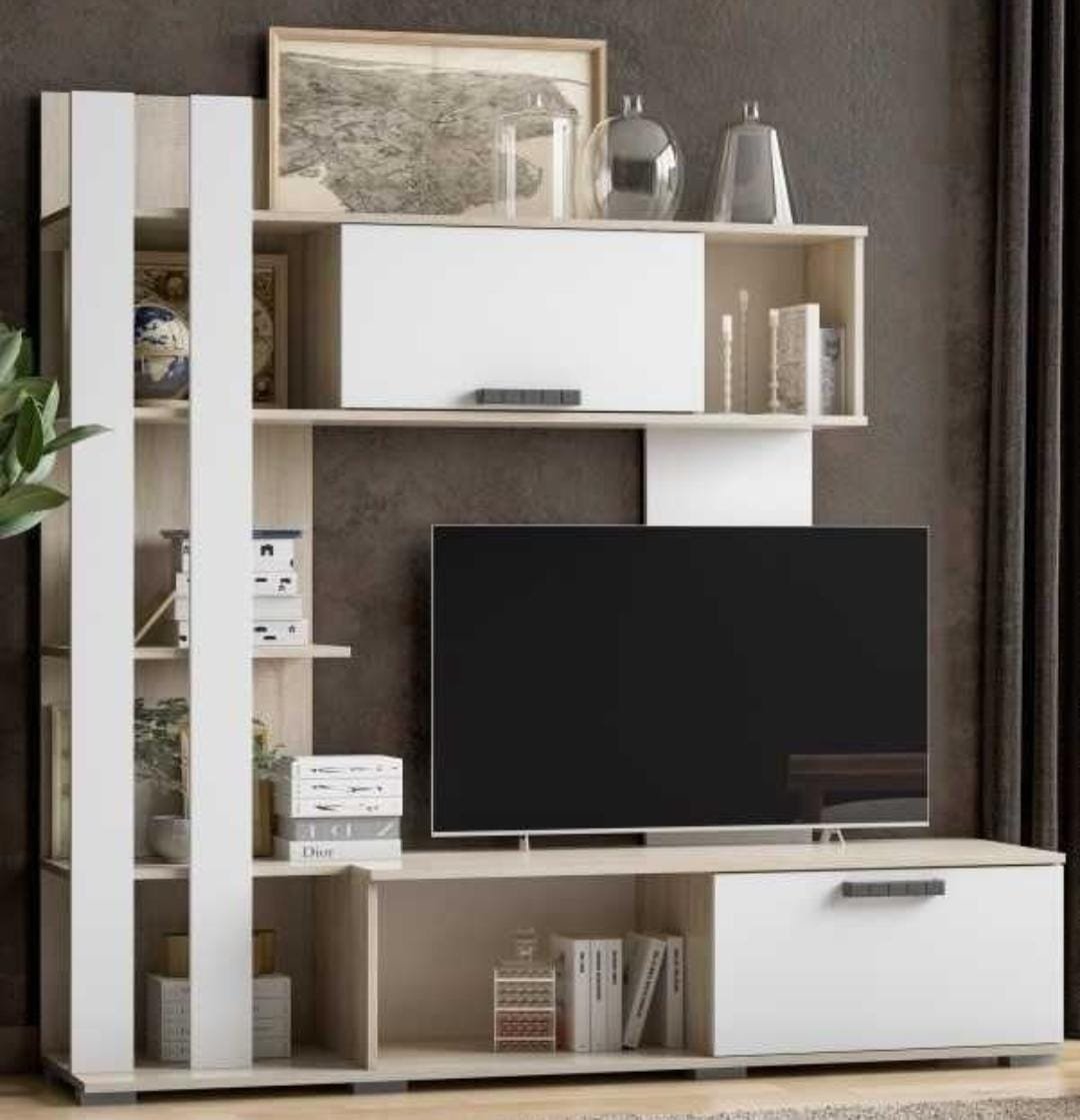 Стенка DOMA MODERA 85489 166х162х42.5 см, белый, светло-коричневый купить,NaN