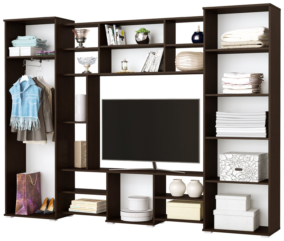 Стенка DOMA PRAGA-S 5020526 270х196х47 см, коричневый, бежевый купить,NaN