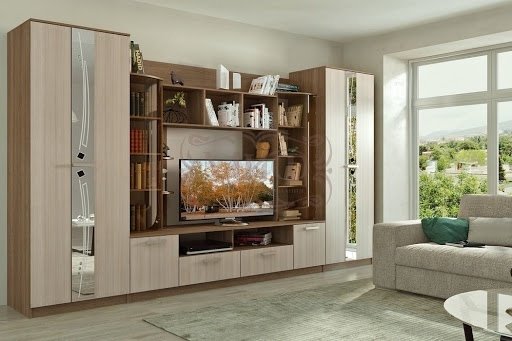 Стенка DOMA Venecia 2 256523652 340х220х53 см, белый, коричневый купить,NaN