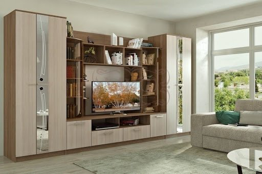 Стенка DOMA Venecia 2 256523652 340х220х53 см, белый, коричневый купить,NaN