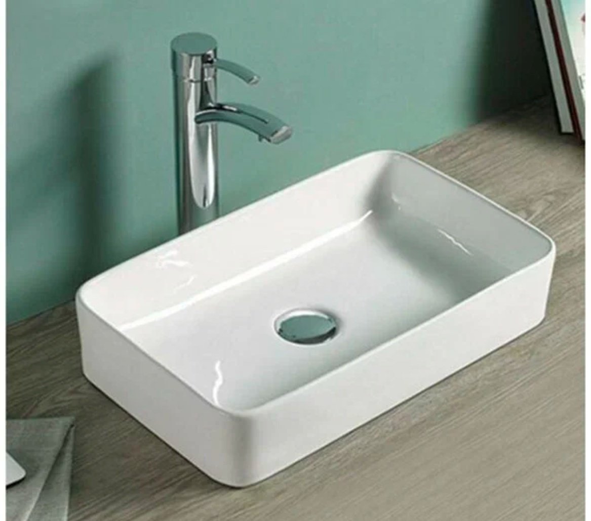 Раковина Comforty 78190 накладная прямоугольная 46, санфарфор