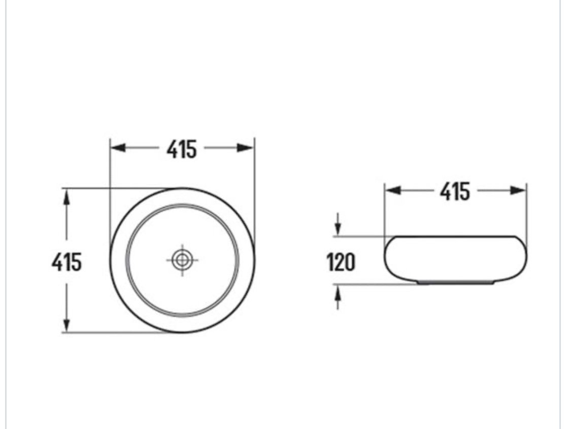 Раковина Comforty 78653 накладная круглая 42, санфарфор купить,91241