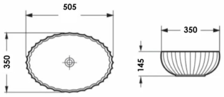 Раковина Comforty CF24004 накладная овальная 51, стекло купить,NaN