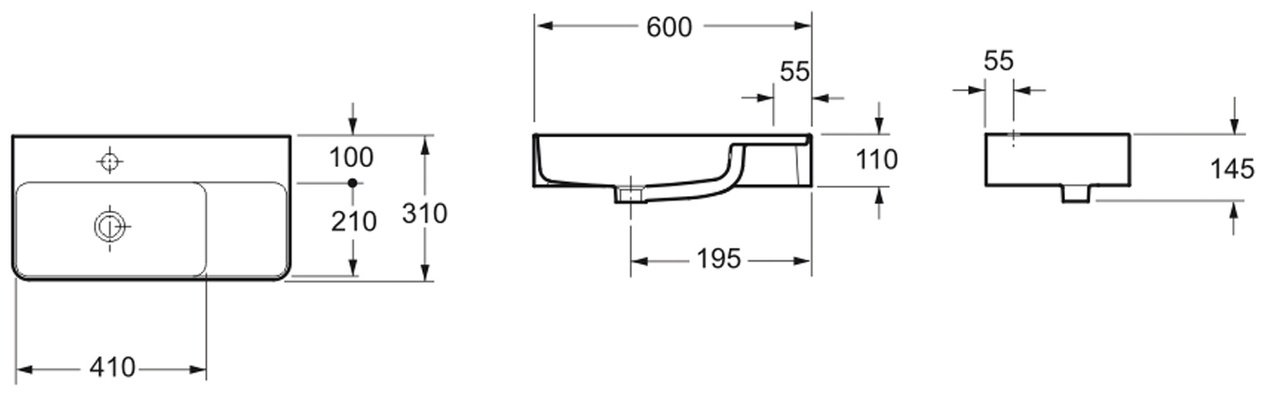 Раковина Lavinia Boho Bathroom Sink 21520887 накладная прямоугольная 14.5, санфарфор купить,NaN