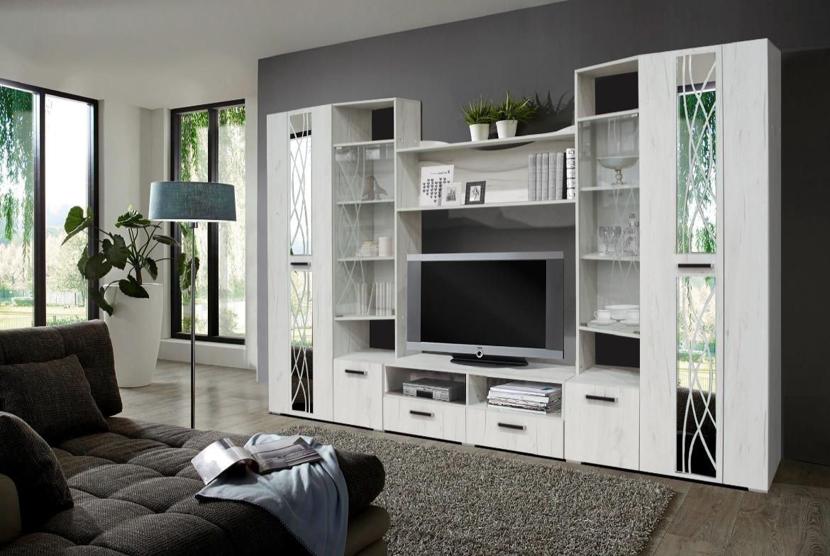 Стенка DOMA ASSOLE 41451541 320х202.4х46.6 см, белый, серый купить,NaN