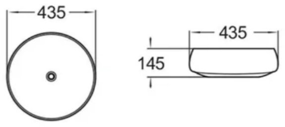 Раковина Comforty J2091 накладная круглая 41.5, санфарфор купить,101490