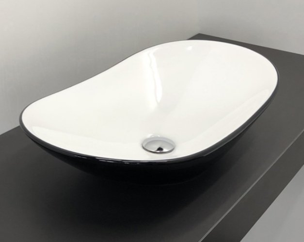 Раковина Comforty 7811ABW накладная овальная 62, санфарфор