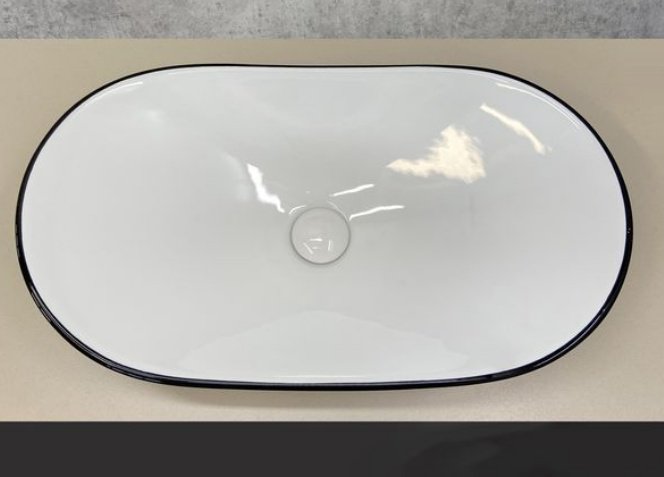 Раковина Comforty 7811ABW накладная овальная 62, санфарфор