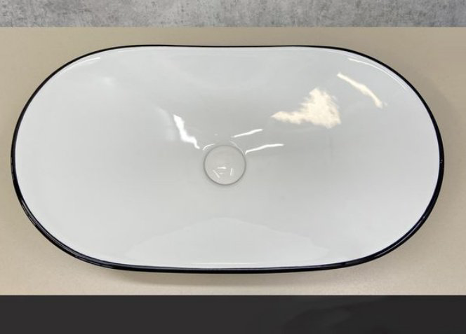 Раковина Comforty 7811ABW накладная овальная 62, санфарфор купить,95400