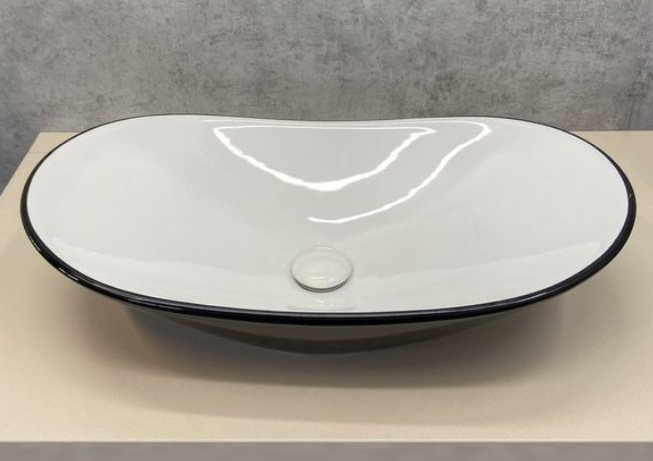 Раковина Comforty 7811ABW накладная овальная 62, санфарфор купить,95400