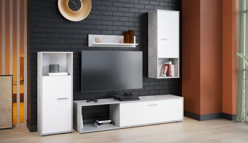 Стенка DOMA LINO LITE белый, серый купить,NaN