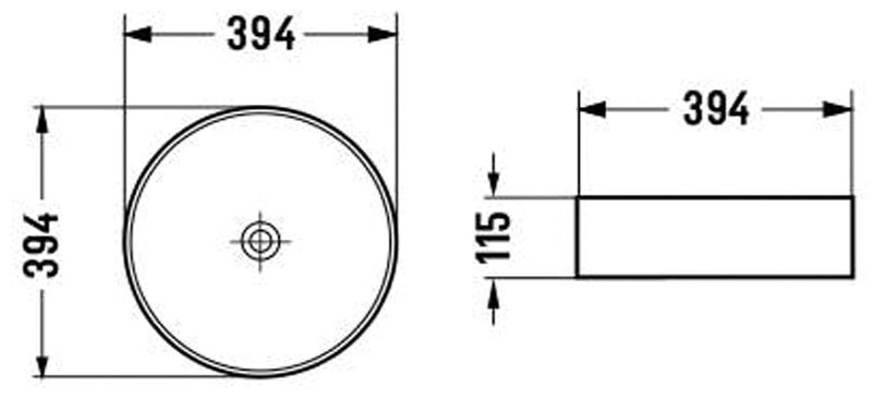 Раковина Vincea VBS-216MA накладная круглая 39, фарфор купить,NaN