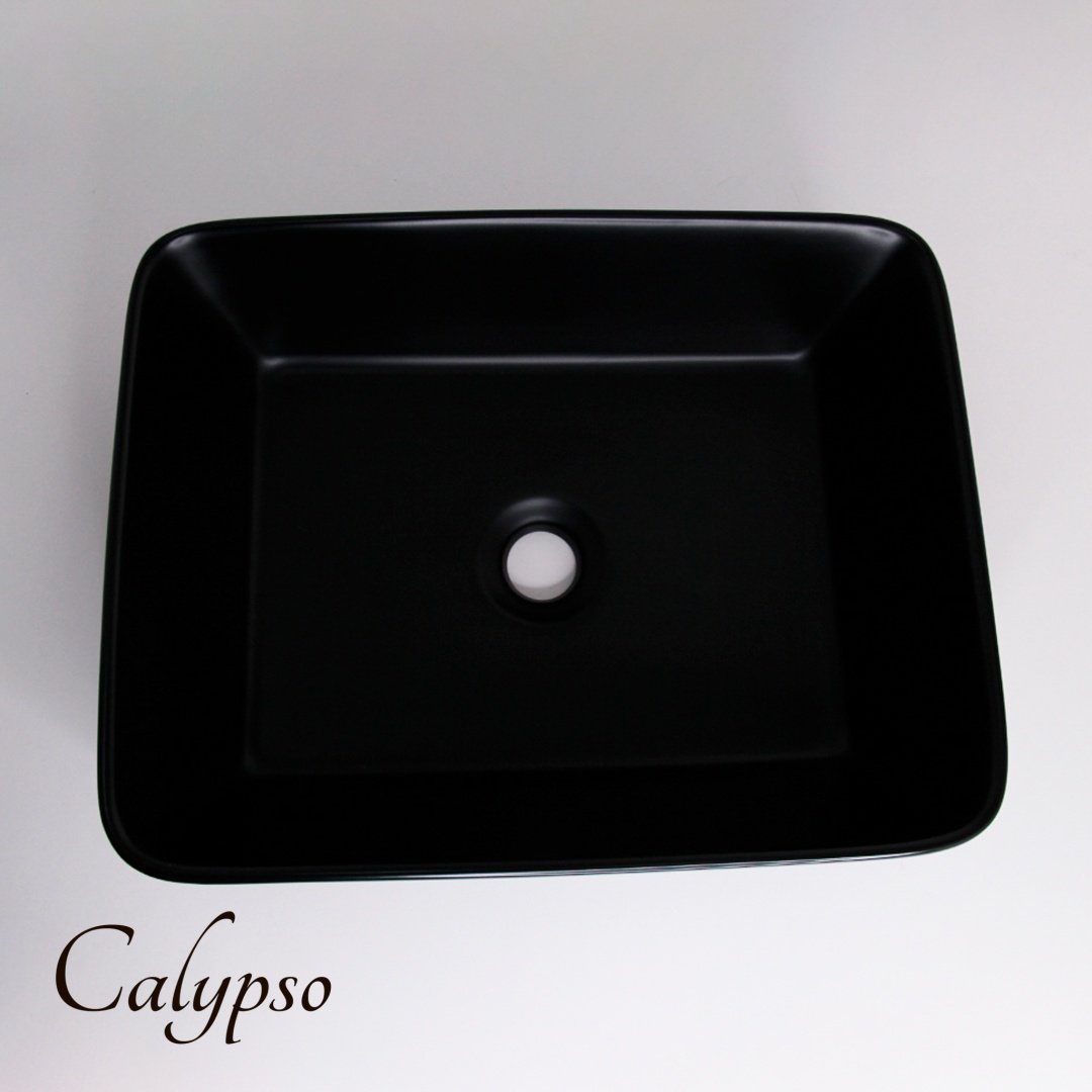 Раковина Calipso CS2074-MB накладная прямоугольная 37, санфарфор купить,NaN