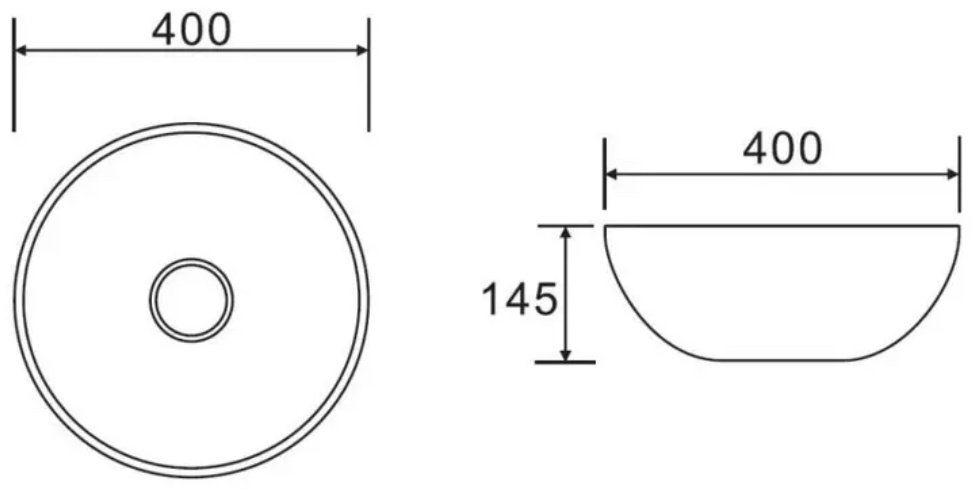 Раковина Calypso CS3003 накладная круглая 40, санфарфор купить,NaN