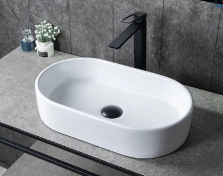 Раковина GID-ceramic N9020 накладная овальная 52, керамика купить,NaN