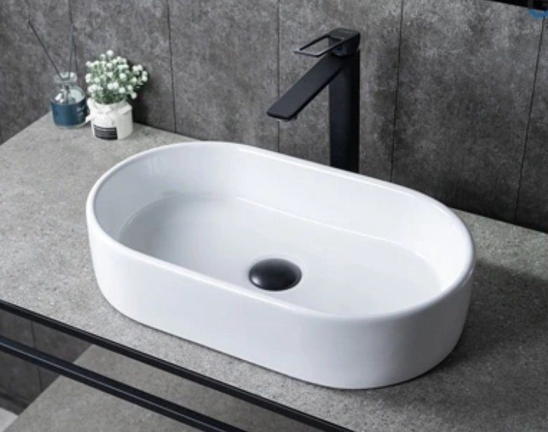 Раковина GID-ceramic N9020 накладная овальная 52, керамика купить,NaN