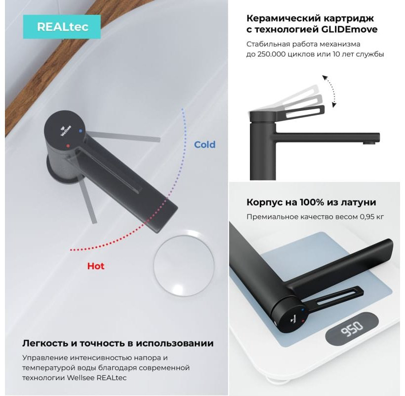 Раковина Wellsee 201000932 Bisou подвесная полукруглая 45, фаянс купить,NaN