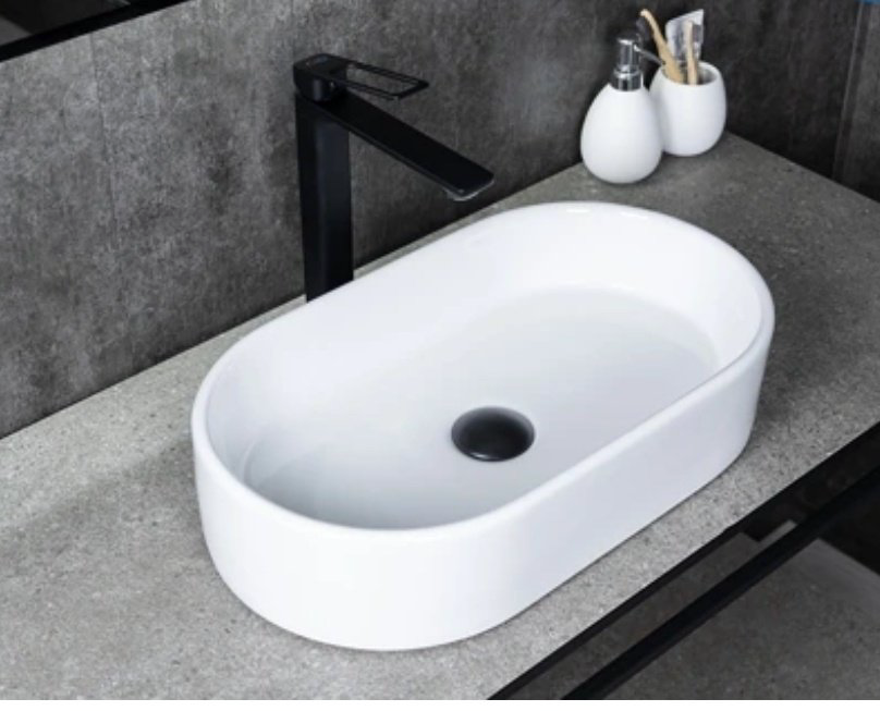 Раковина GID-ceramic N9020 накладная овальная 52, керамика купить,NaN