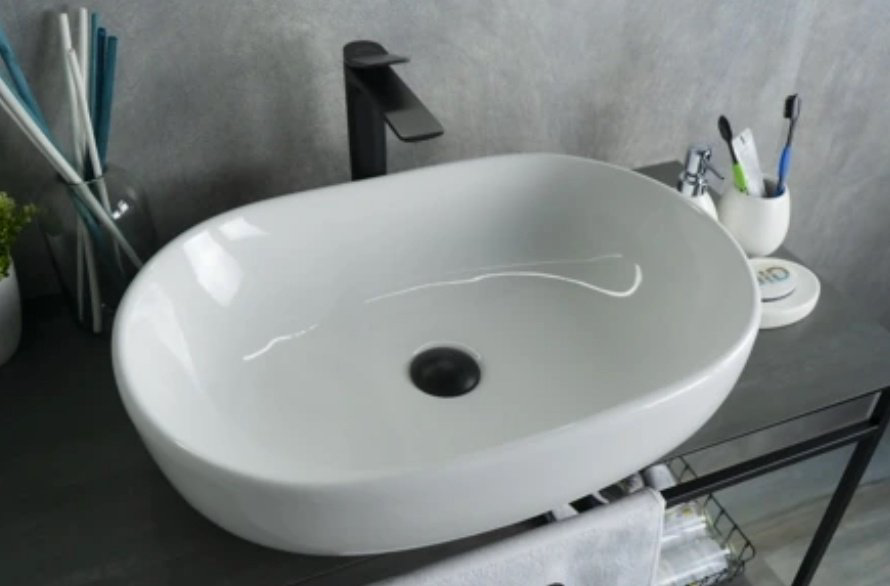 Раковина GID-ceramic N9026a накладная овальная 60, керамика купить,100700