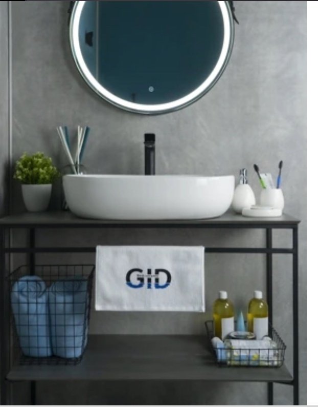 Раковина GID-ceramic N9026a накладная овальная 60, керамика