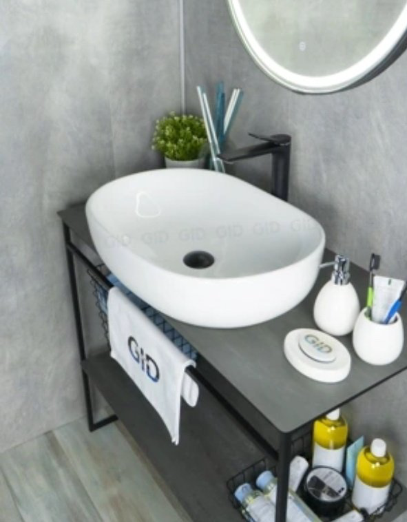 Раковина GID-ceramic N9026a накладная овальная 60, керамика купить,100700