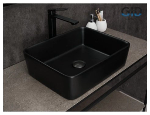 Раковина GID-ceramic Bm9103 накладная прямоугольная 48, керамика купить,NaN