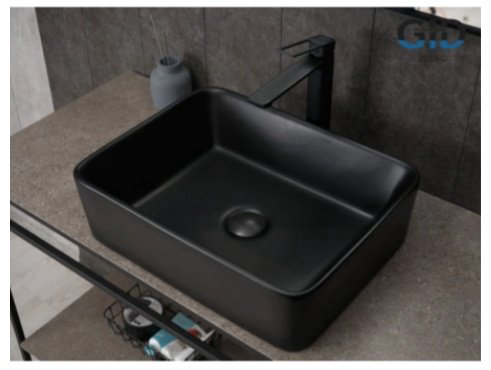 Раковина GID-ceramic Bm9103 накладная прямоугольная 48, керамика купить,NaN